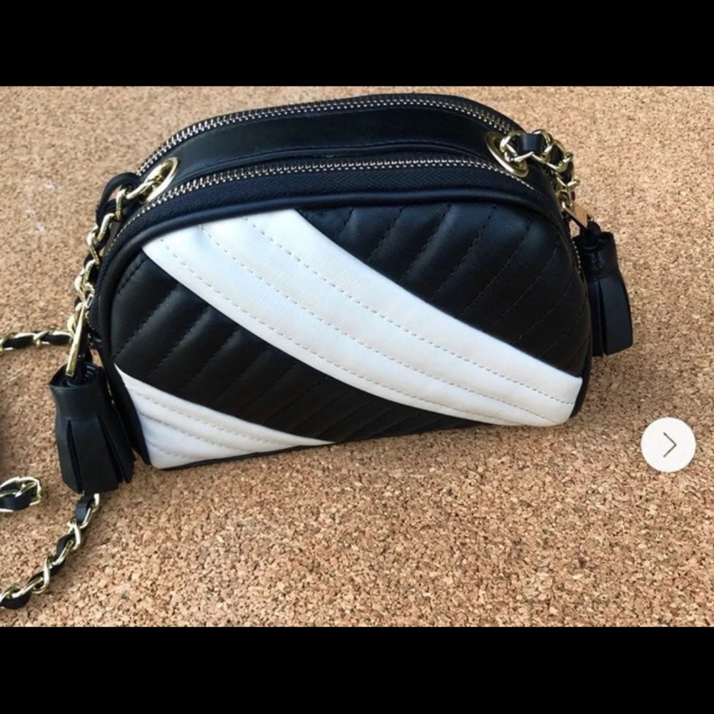 Zara stripe handbag